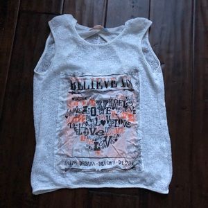 Vintage Havana tank with open back and hood